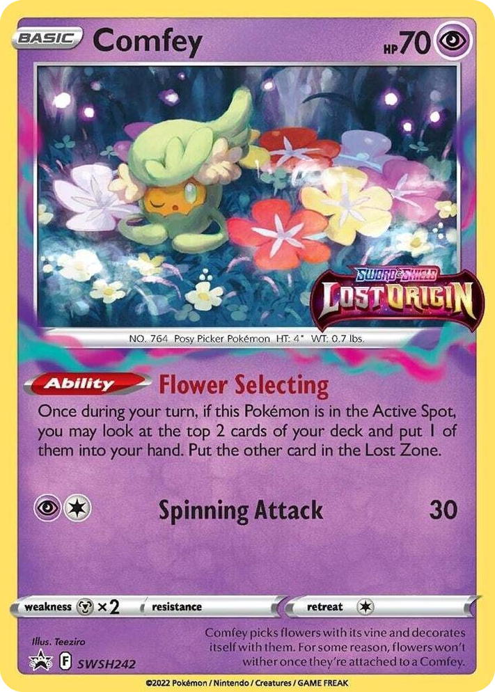 0242 Comfey - SWSH242 (Prerelease) Promo Sword & Shield Promo Cards