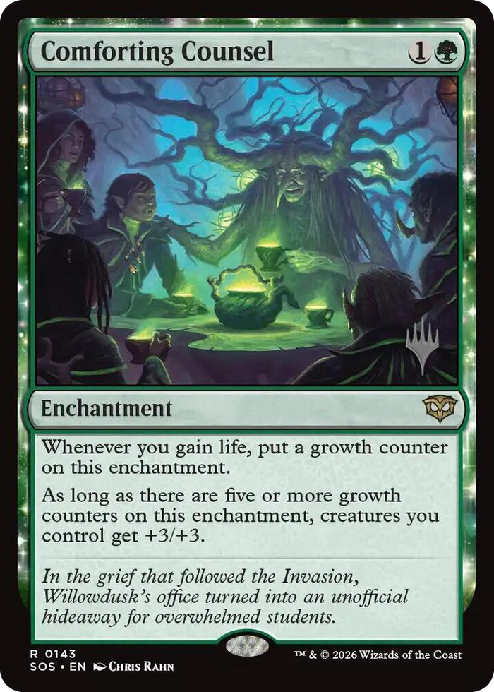 Comforting Counsel #143 R - Promo Pack: Secrets of Strixhaven Pokemon card