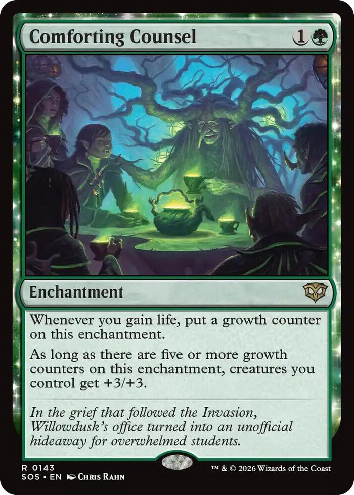 Comforting Counsel #143 R - Secrets of Strixhaven Pokemon card