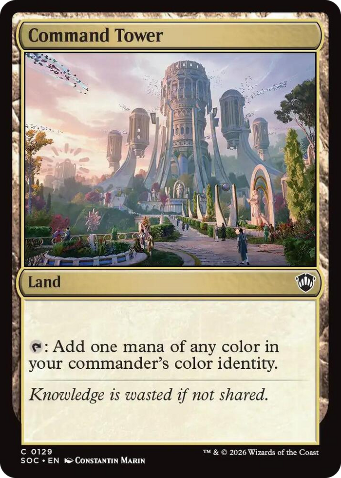 Command Tower #129 C - Commander: Secrets of Strixhaven Pokemon card