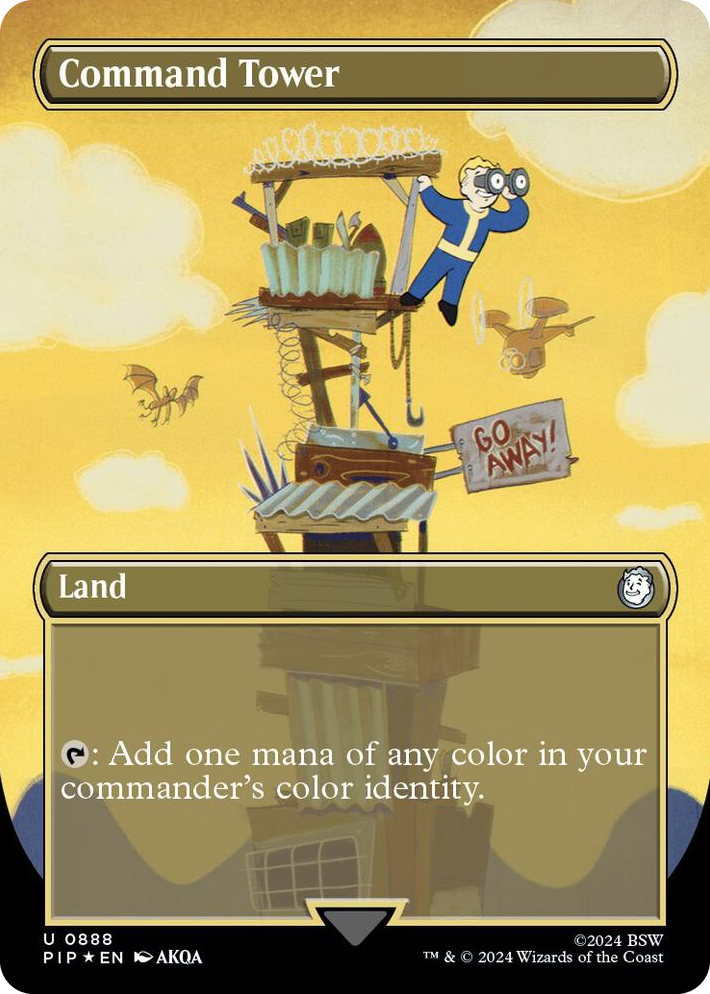 0888 Command Tower (Borderless) (Surge Foil) C Universes Beyond: Fallout