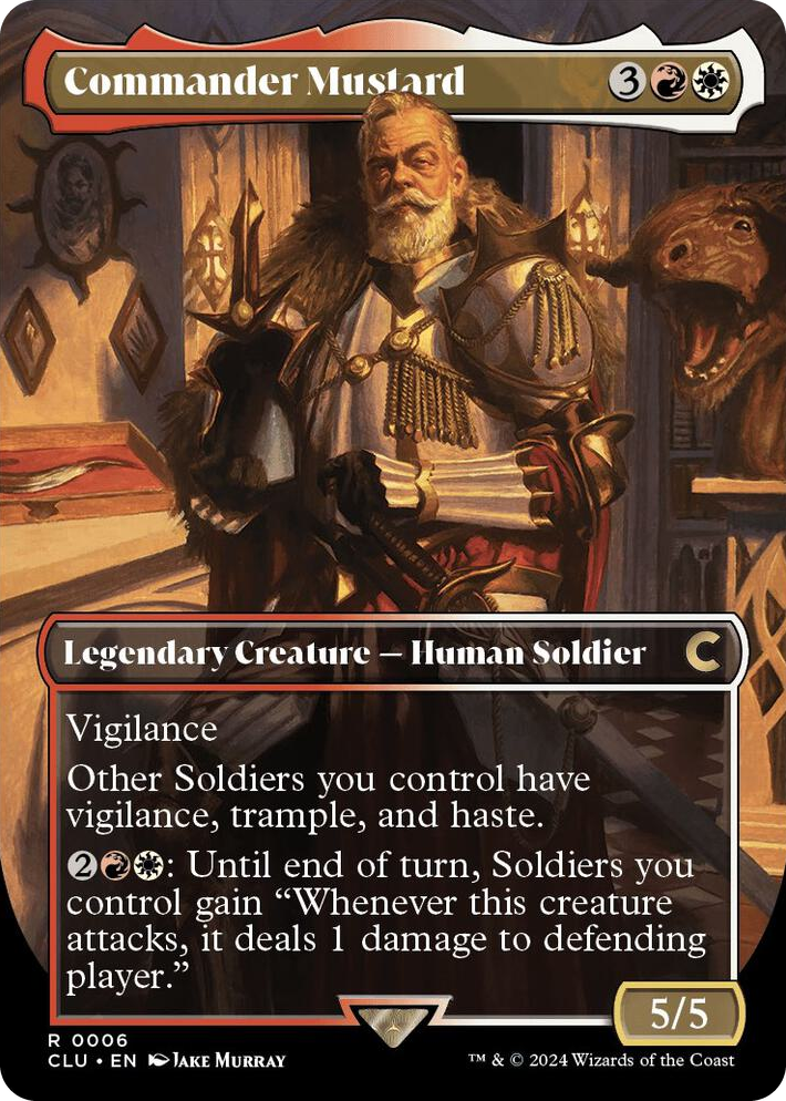 0006 Commander Mustard (Borderless) R Ravnica: Clue Edition