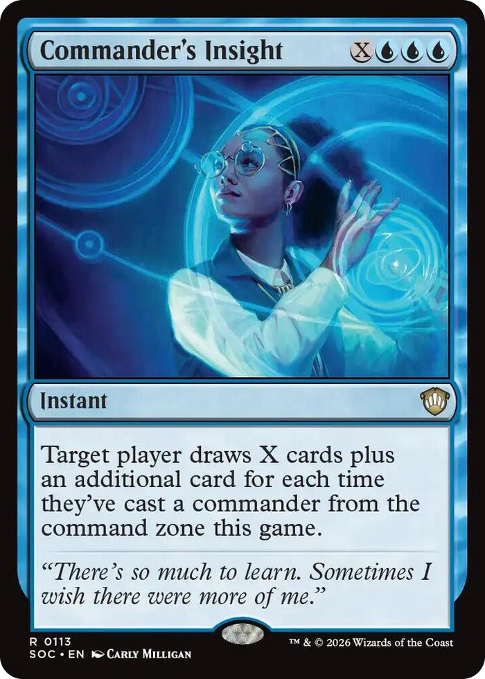 Commander's Insight #113 R - Commander: Secrets of Strixhaven Pokemon card