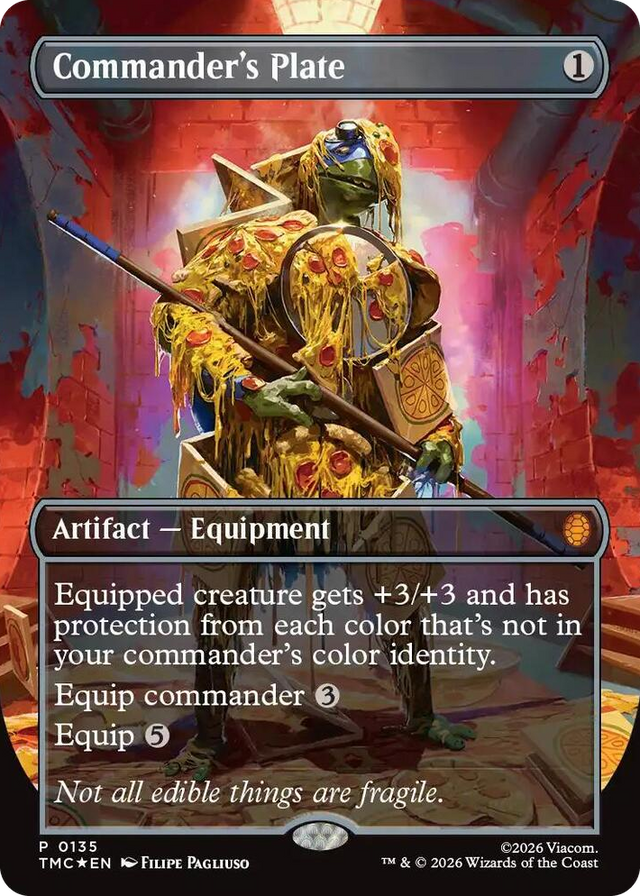 0135 Commander's Plate (Borderless) P Commander: Teenage Mutant Ninja Turtles