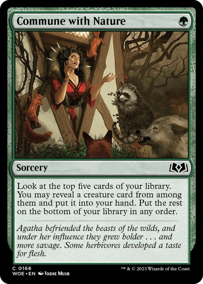 0166 Commune with Nature C Wilds of Eldraine