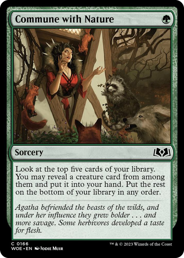 0166 Commune with Nature C Wilds of Eldraine