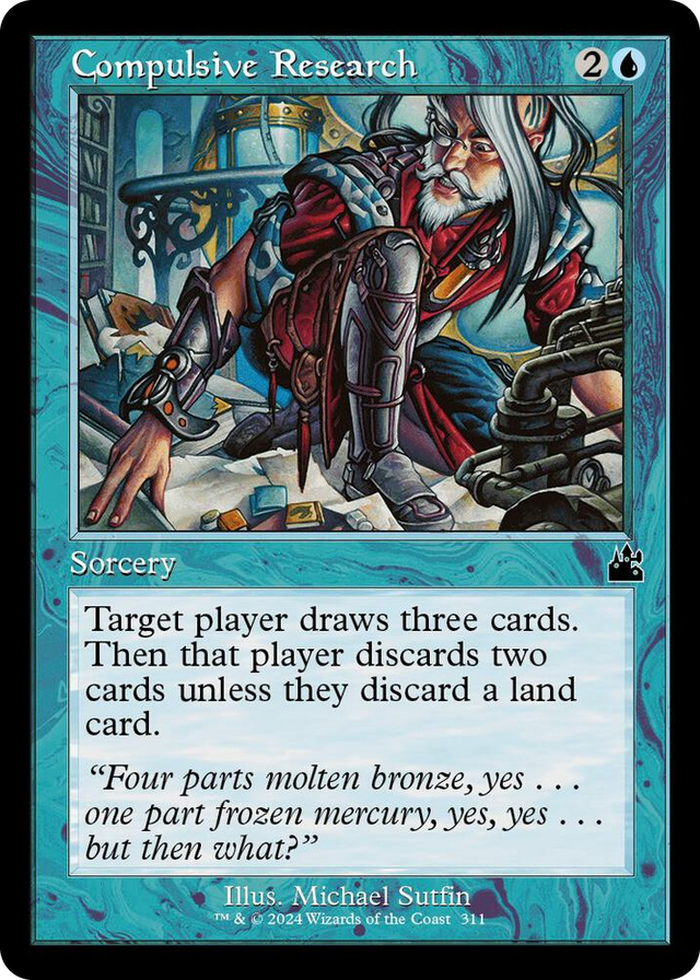0311 Compulsive Research (Retro Frame) C Ravnica Remastered