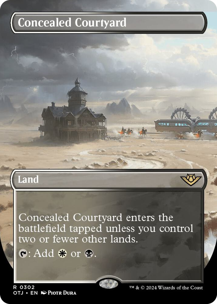 0302 Concealed Courtyard (Borderless) R Outlaws of Thunder Junction