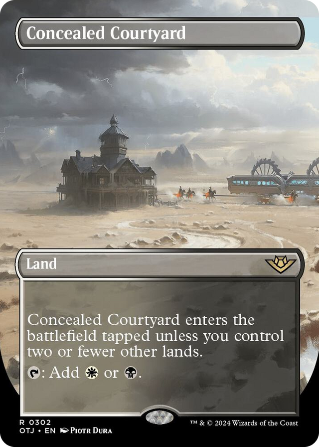 0302 Concealed Courtyard (Borderless) R Outlaws of Thunder Junction