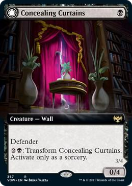 0367 Concealing Curtains (Extended Art) R Innistrad: Crimson Vow