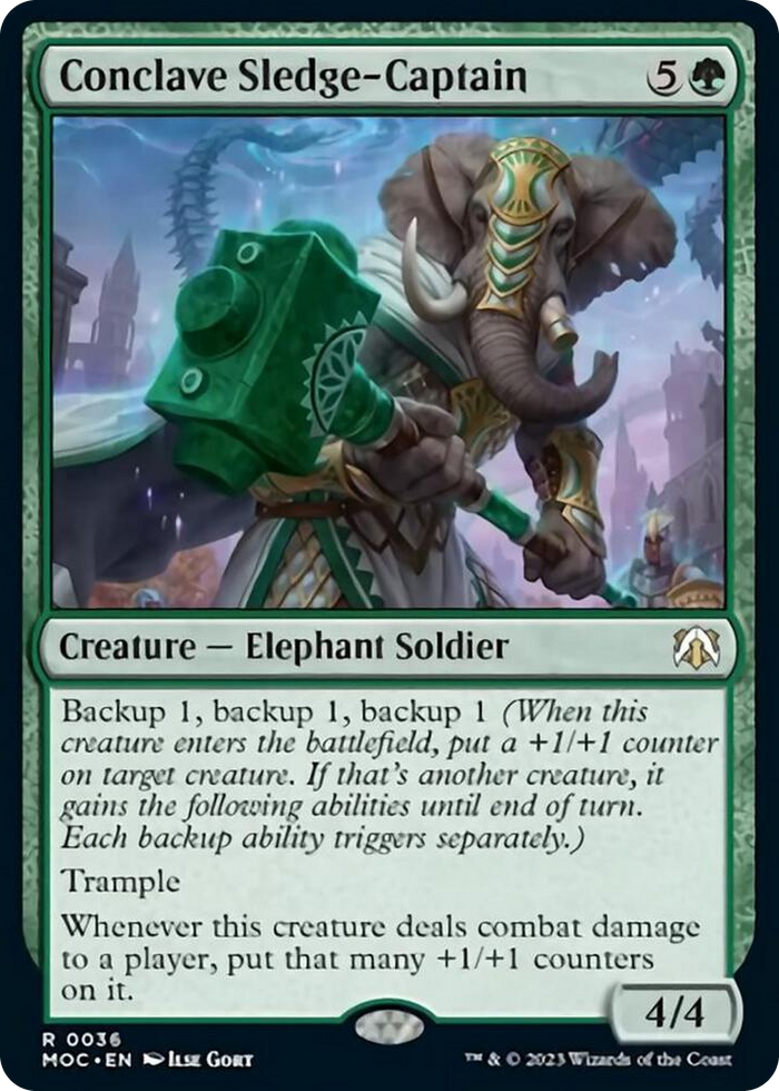 Conclave Sledge-Captain #36 R - Commander: March of the Machine Pokemon card