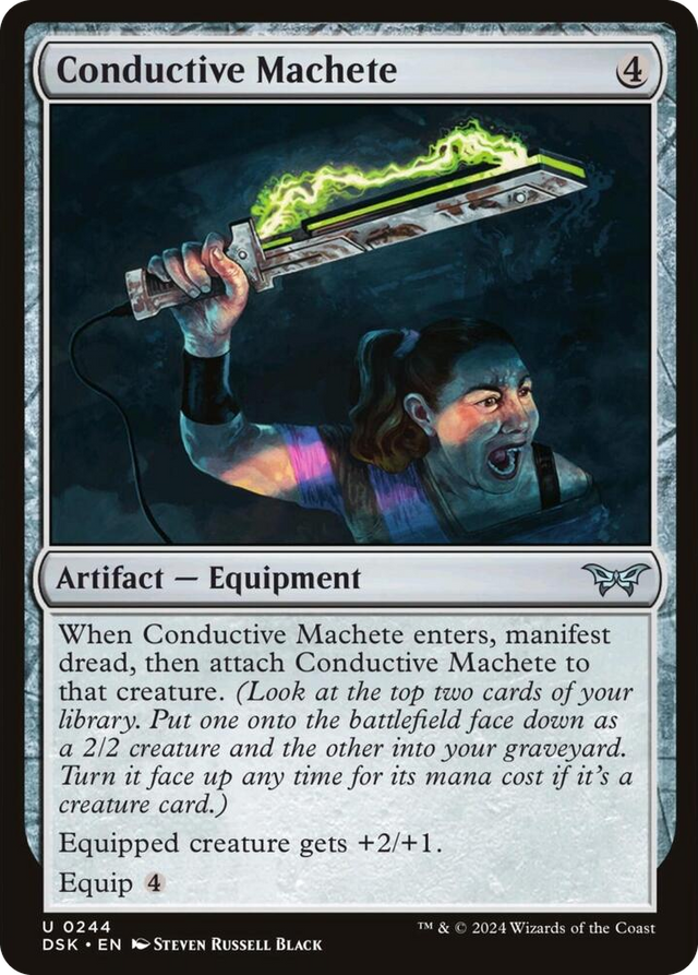 0244 Conductive Machete U Duskmourn: House of Horror