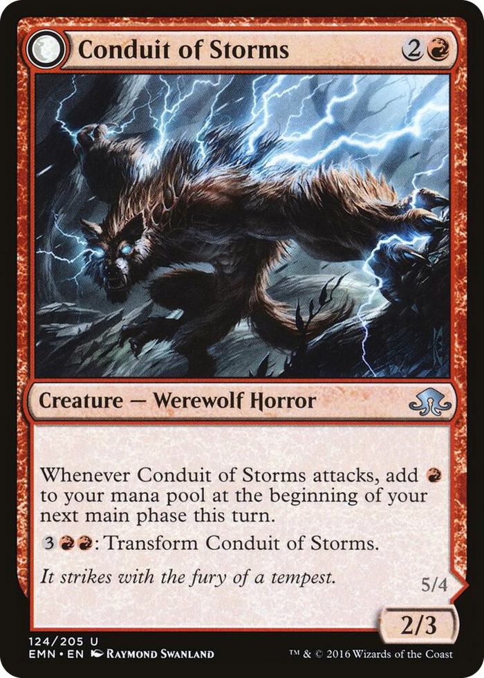 Conduit of Storms #124 U - Eldritch Moon Pokemon card