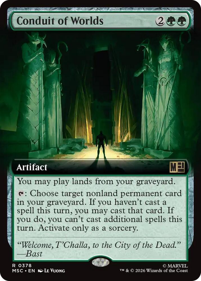 Conduit of Worlds (Extended Art) #378 R - Commander: Marvel Super Heroes Pokemon card