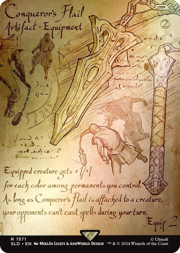 1571 Conqueror's Flail (Rainbow Foil) R Secret Lair Drop Series