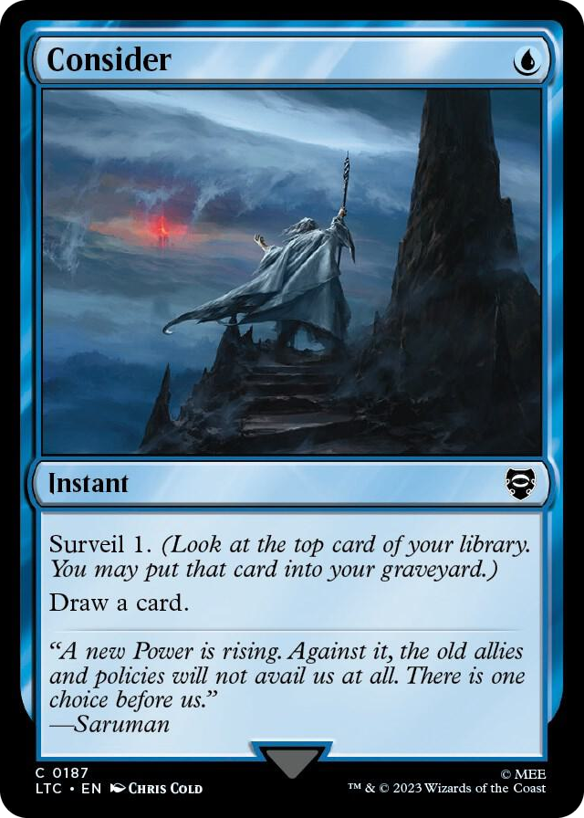 Consider #187 C - Commander: The Lord of the Rings: Tales of Middle-earth Pokemon card