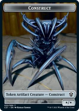 0022 Construct (022) // Treasure Double-Sided Token T Commander 2021