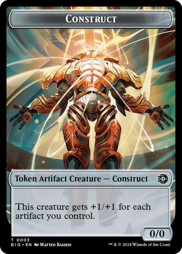 0003 Construct Token // Plot Token Double-Sided Token T Outlaws of Thunder Junction: The Big Score