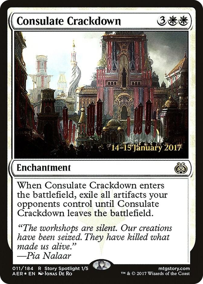 0011 Consulate Crackdown R Prerelease Cards