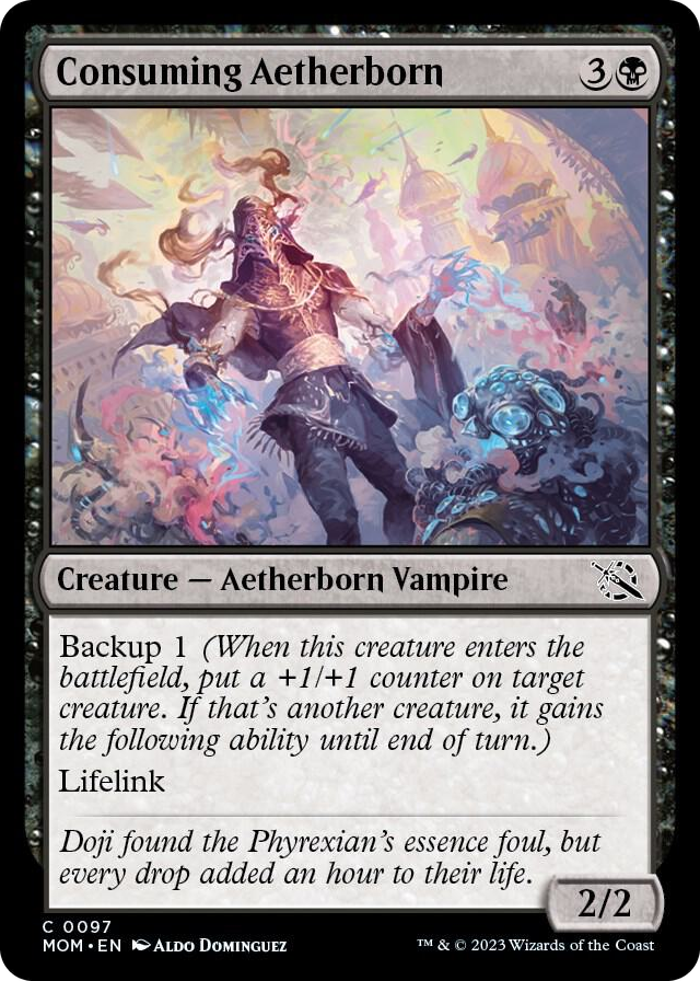 Consuming Aetherborn #97 C - March of the Machine Pokemon card