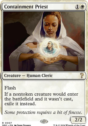0007 Containment Priest (White Border) R Mystery Booster 2