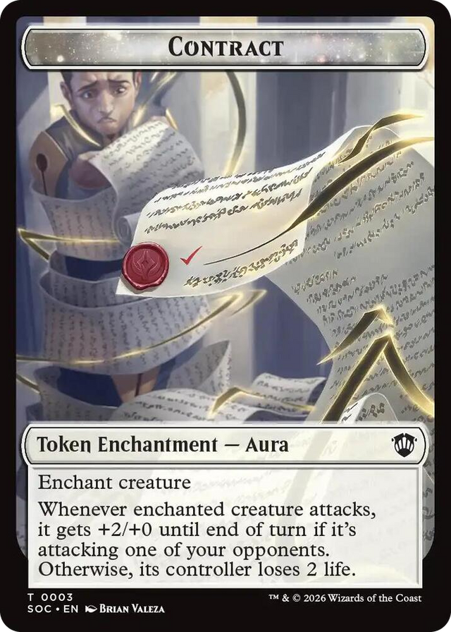 0003 Contract // Copy Double-Sided Token T Commander: Secrets of Strixhaven