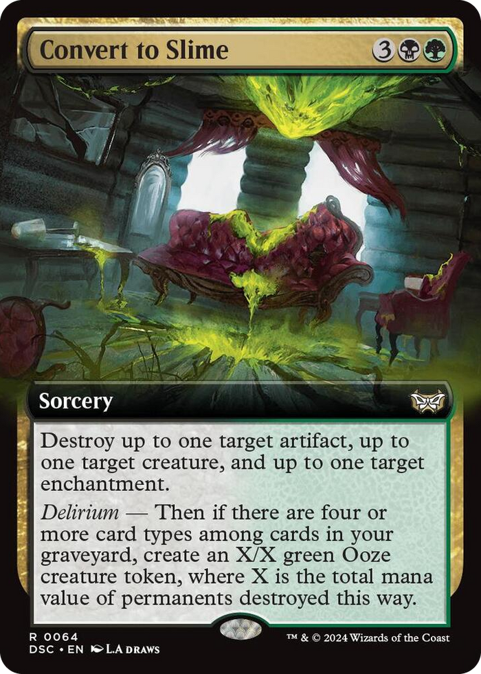 Convert to Slime (Extended Art) #64 R - Commander: Duskmourn: House of Horror Pokemon card