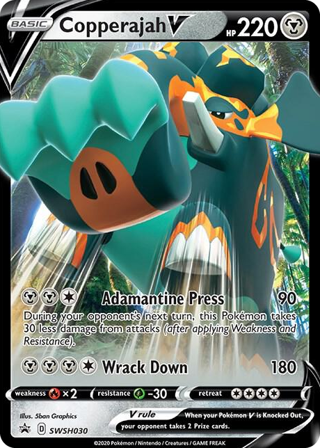 0030 Copperajah V - SWSH030 Promo Sword & Shield Promo Cards