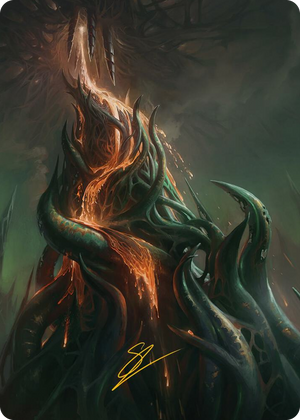 0057 Copperline Gorge Art Card (Gold-Stamped Signature) S Art Series: Phyrexia: All Will Be One