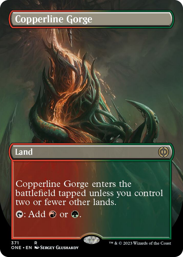 0371 Copperline Gorge (Borderless) R Phyrexia: All Will Be One
