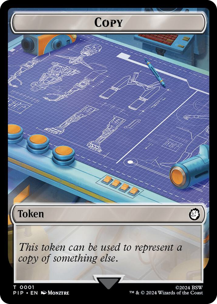0001 Copy // Clue Double-Sided Token T Universes Beyond: Fallout