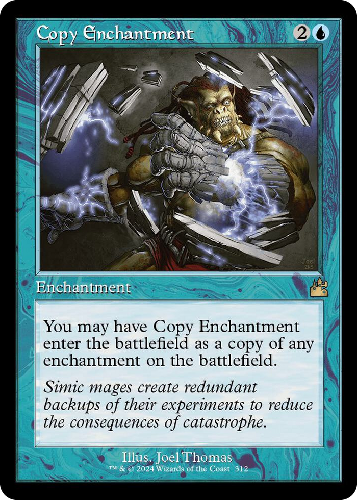 Copy Enchantment (Retro Frame) #312 R - Ravnica Remastered Pokemon card