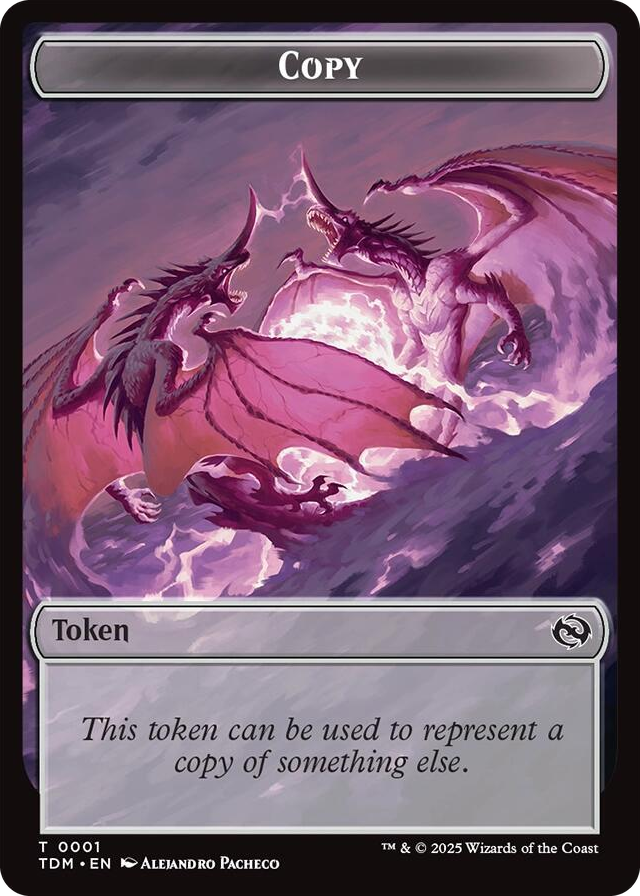 0001 Copy // Monk Double-Sided Token T Dragonstorm