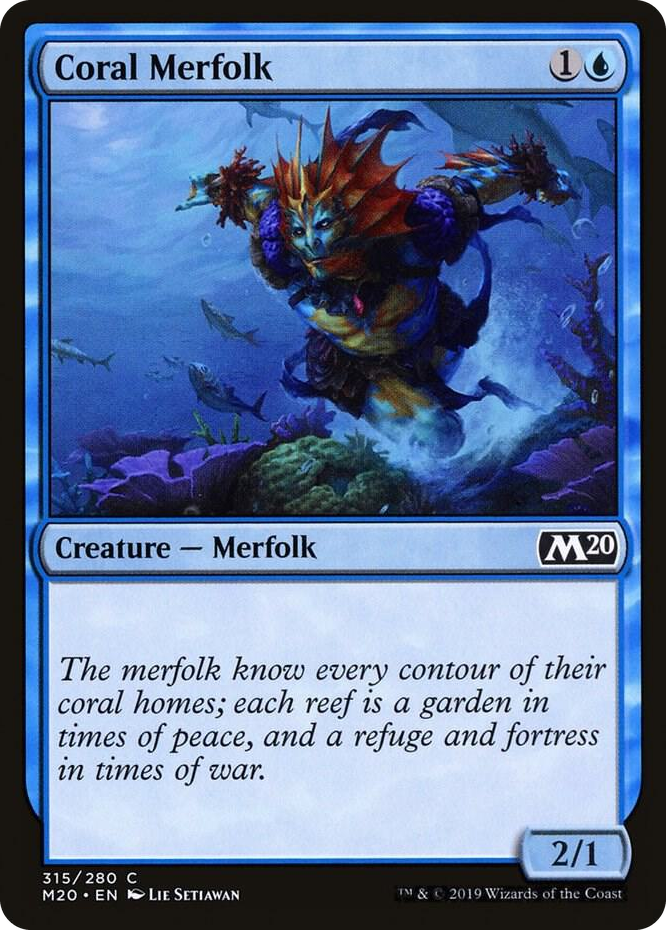 0315 Coral Merfolk C Core Set 2020