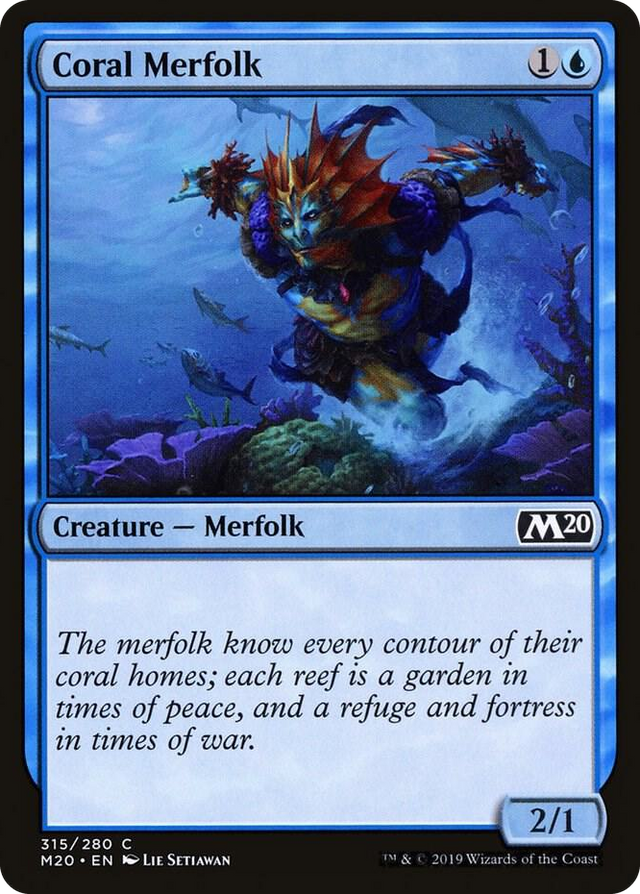0315 Coral Merfolk C Core Set 2020