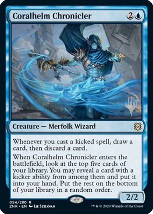0054 Coralhelm Chronicler R Promo Pack: Zendikar Rising