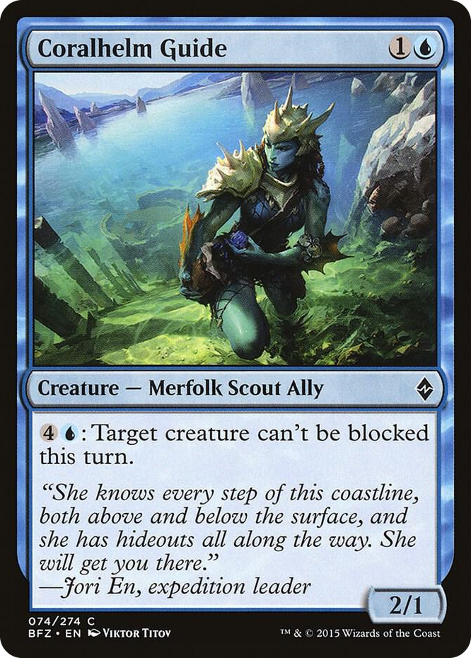 Coralhelm Guide #74 C - Battle for Zendikar Pokemon card