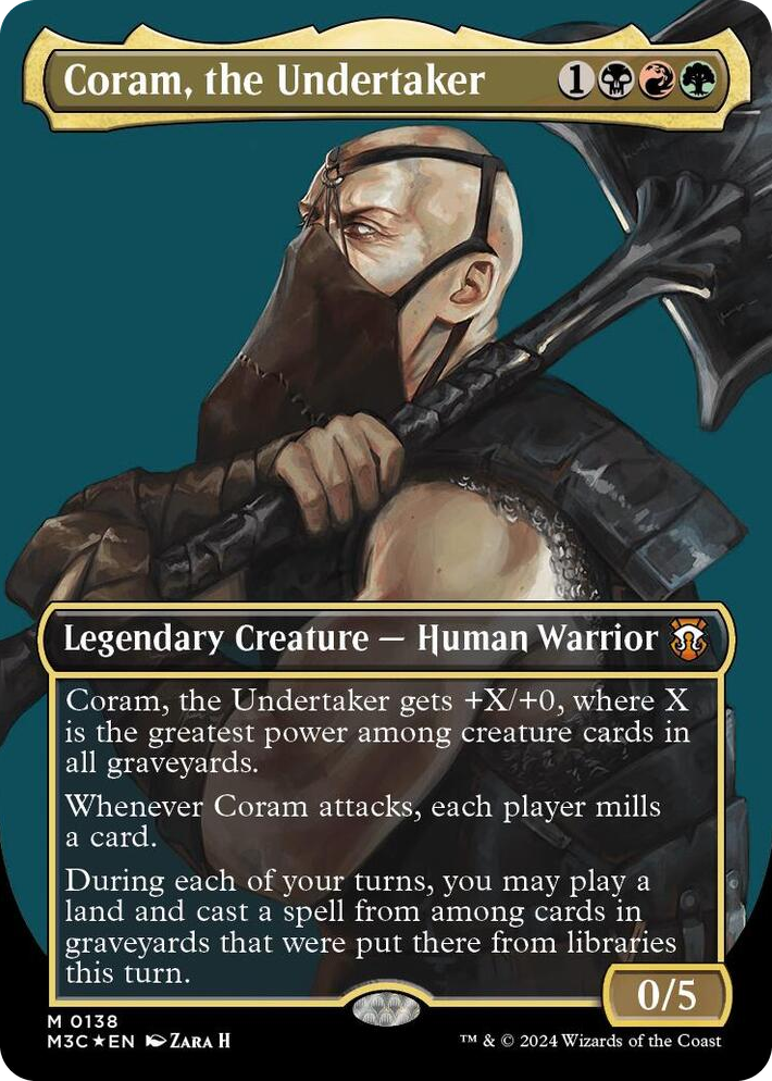 0138 Coram, the Undertaker (Borderless) (Ripple Foil) M Commander: Modern Horizons 3