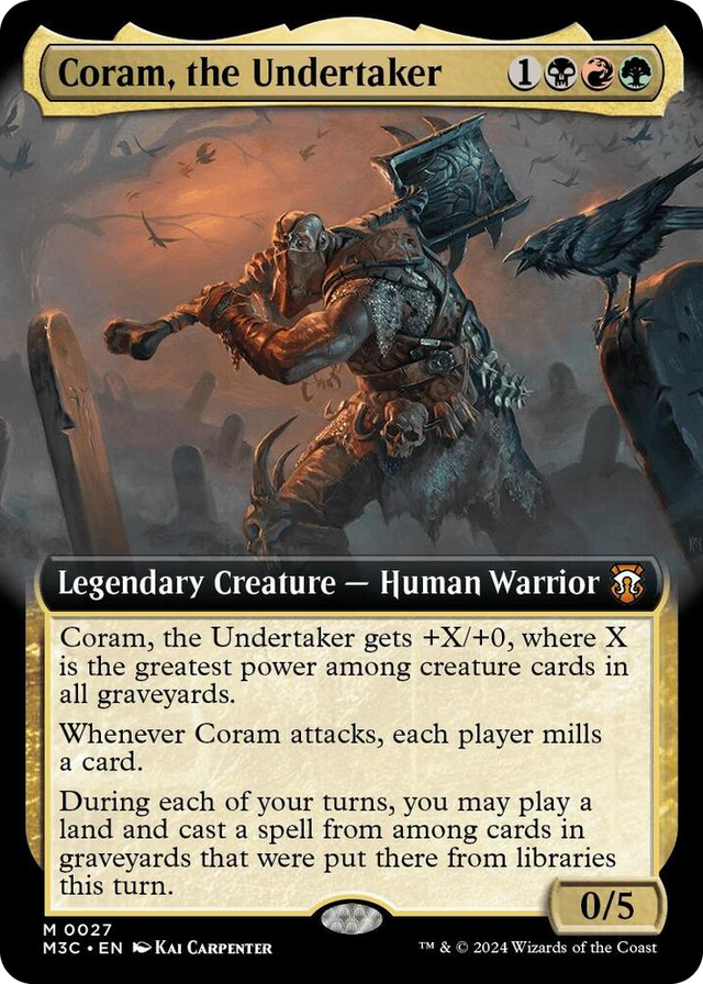 0027 Coram, the Undertaker (Extended Art) M Commander: Modern Horizons 3