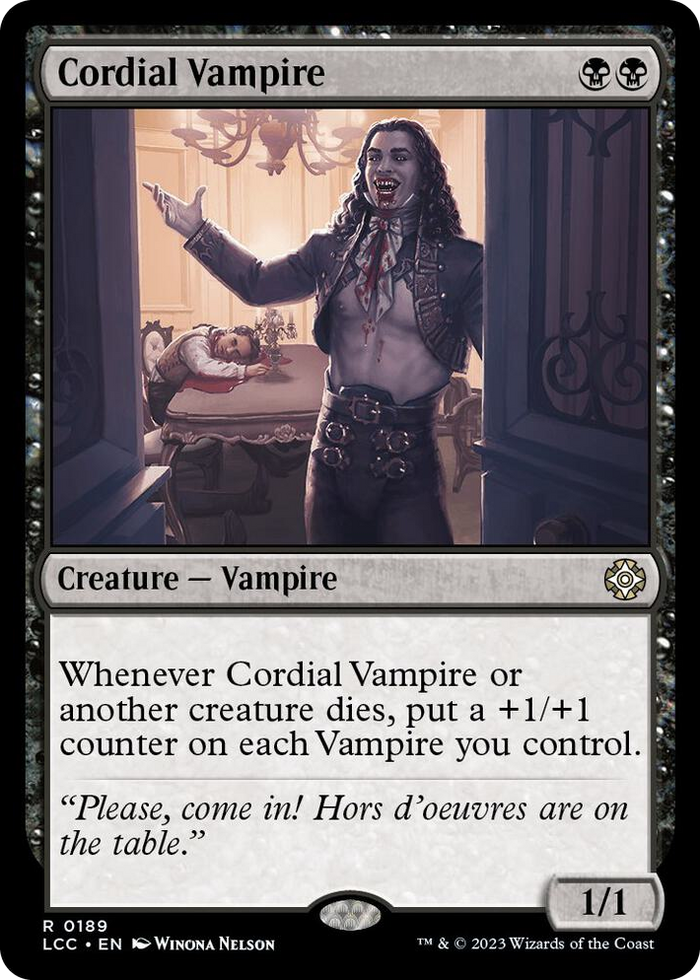 Cordial Vampire #189 R - Commander: The Lost Caverns of Ixalan Pokemon card