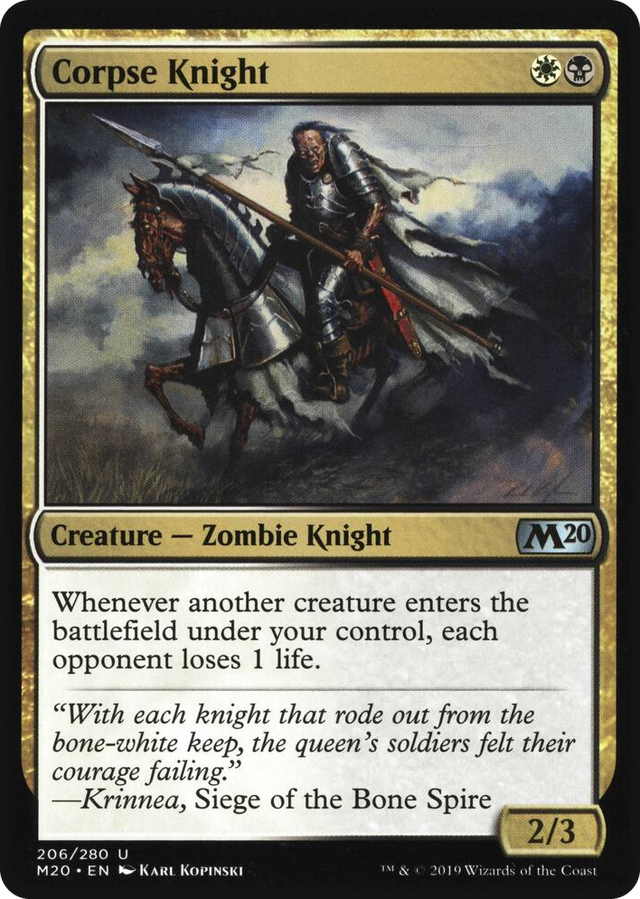 0206 Corpse Knight (2/3 Misprint) U Core Set 2020