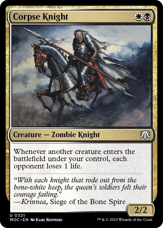 Corpse Knight #321 U - Commander: March of the Machine Pokemon card