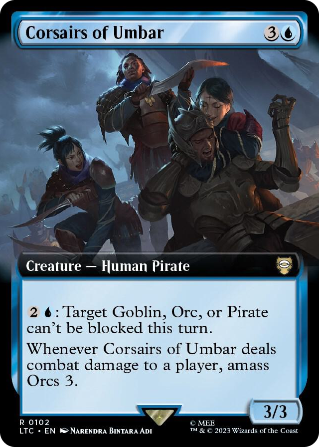 Corsairs of Umbar (Extended Art) #102 R - Commander: The Lord of the Rings: Tales of Middle-earth Pokemon card