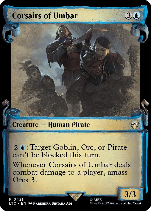 Corsairs of Umbar (Showcase Scrolls) #421 R - Commander: The Lord of the Rings: Tales of Middle-earth Pokemon card