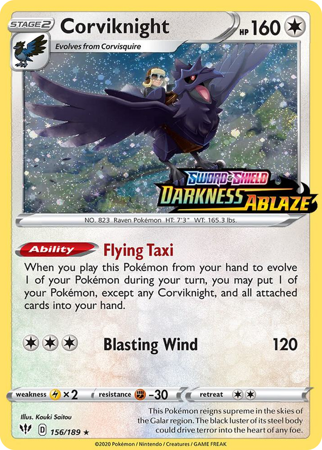 0156 Corviknight - 156/189 (Darkness Ablaze Stamped) Promo Miscellaneous Cards & Products