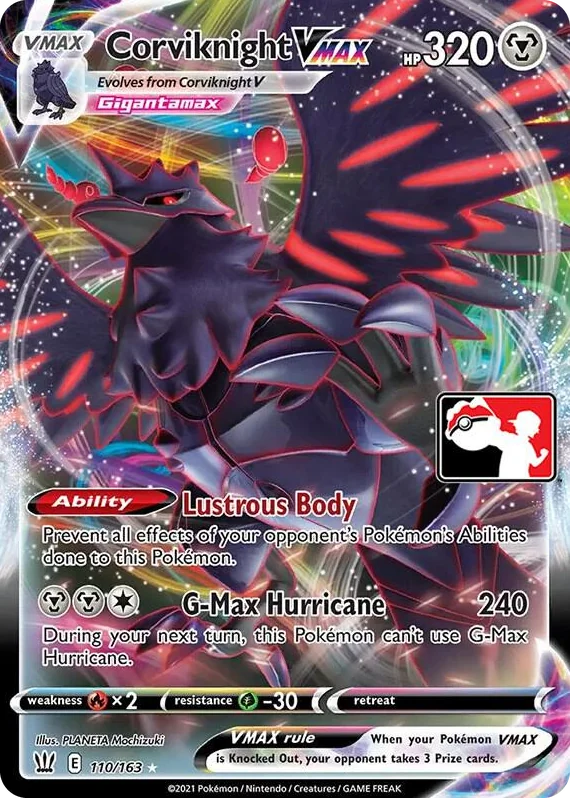 0110 Corviknight VMAX Ultra Rare Prize Pack Series Cards