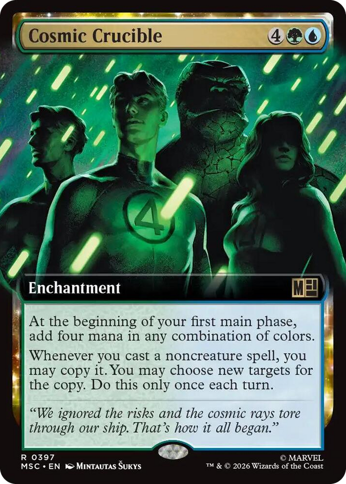 Cosmic Crucible (Extended Art) #397 R - Commander: Marvel Super Heroes Pokemon card