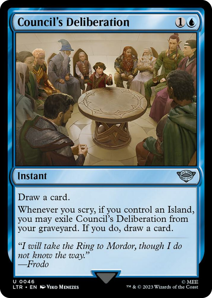 Council's Deliberation #46 U - Universes Beyond: The Lord of the Rings: Tales of Middle-earth Pokemon card