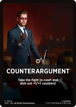 0014 Counterargument Theme Card T Commander: Marvel Super Heroes