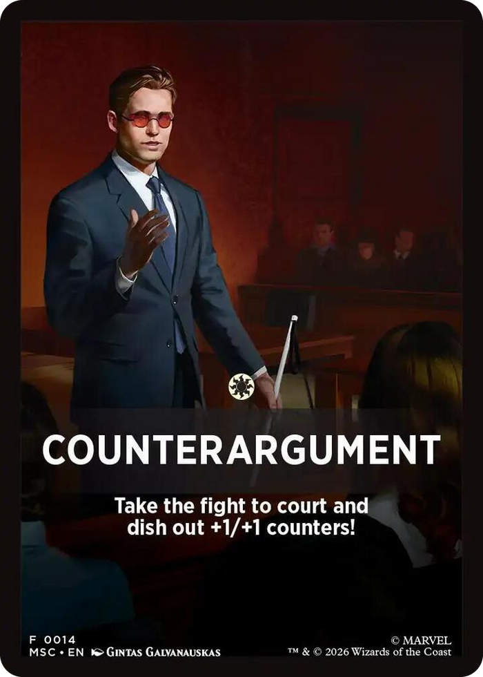 Counterargument Theme Card #14 T - Commander: Marvel Super Heroes Pokemon card